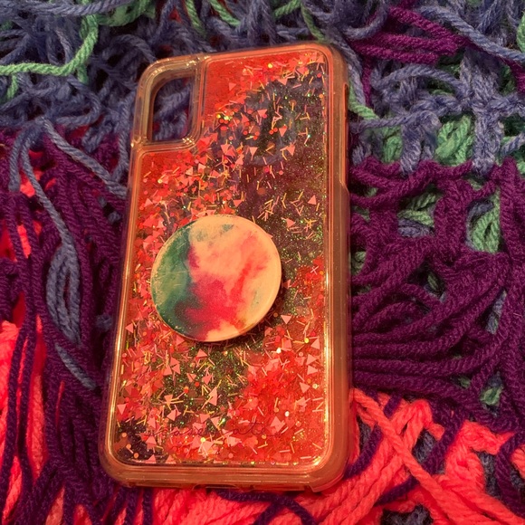 case-mate Accessories - Casemate pink-waterfall IPHONE X case w/pop socket
